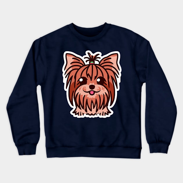 Cute Yorkshire Terrier Dog Lover Yorkie Retro Crewneck Sweatshirt by BetterManufaktur